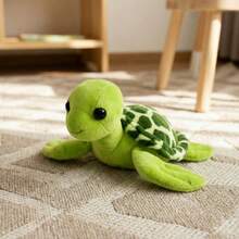 1pc Realistic Soft & Cute Little Turtle Plush Toy, Clear Pattern Lifelike Shape, Comforting Fluffy & Compact, Ideal Desktop Decor Gift - Multicolor - View 11