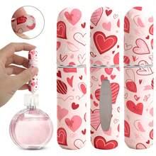 Chai xịt nước hoa mini 5ml cầm tay, có thể đổ đầy lại từ đáy, họa tiết hoa và bướm trang nhã, chống rò rỉ, vật dụng làm đẹp thiết yếu cho phái nữ, phụ kiện nước hoa cao cấp phù hợp cho túi xách và du lịch, món quà lý tưởng cho việc chăm sóc bản thân của phụ nữ. - Một kích cỡ phù hợp cho tất cả - Xem 2