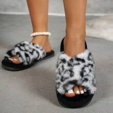 Leopard Print Basic Fabric, Suitable For Home Wear In Spring, Autumn And Winter - Black and White - View 5