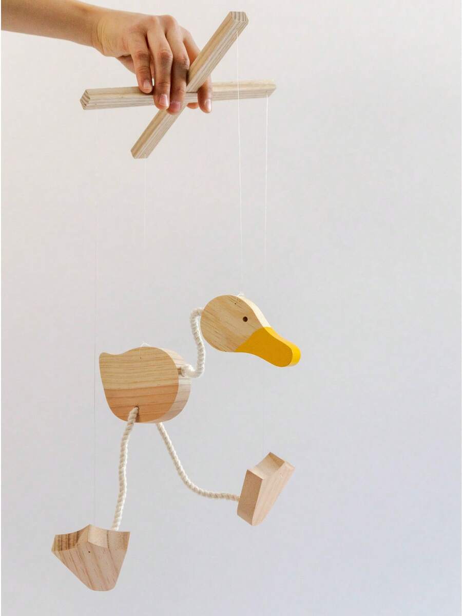 Juguete didáctico de madera para niños marioneta en forma de pato. ensamblado y listo para jugar - Camel - Ver 1