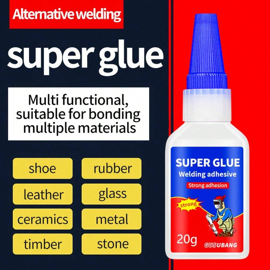 1/2/3 Pieces Of Super Glue/Strong Glue/Quick Drying Glue/Versatile Glue, With Strong Bonding Ability, Welding Glue/Multi-Purpose Quick Drying Glue/High Temperature Resistant Glue, Can Be Used To Stick Iron, Metal, Stainless Steel, Plastic, Ceramics, Glass, Stone, Acrylic, Wood, DIY Crafts, Shoes, Etc