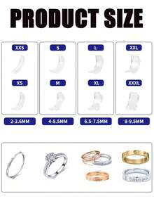 Ring Adjuster, Jewelry Ring Accessories, Reusable, Suitable For Various Ring Styles, Comes With Transparent Storage Box As Gift - Multiple Styles - View 11