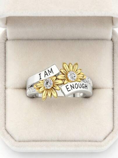 Daisy Flower Ring, Inspiring Self-Love Fashion Jewelry