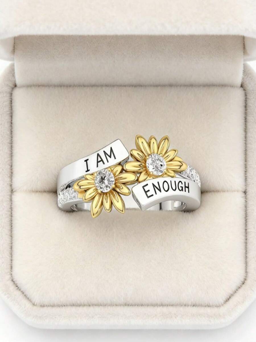 雏菊戒指，激发自爱的时尚珠宝 - 銀色 - 查看 1