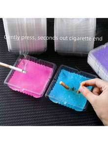 10pcs/20pcs Disposable Ashtray And Ash Remover. Suitable For Home, Office, Bedroom, Living Room, Bar And Internet Cafe. No Need To Wash, Can Be Discarded After Use. Quickly Eliminate Odor And Absorb Cigarette Ash (With Ash Remover). - Disposable - View 11