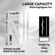 New High-Capacity Highlighter Markers, Classic Gold, Silver, And White Colors, Suitable For Different Styles And Subjects, Durable Tip With Smooth, Uniform Ink Flow, Excellent Color Coverage, Waterproof And Fade-Resistant, Ideal For Illustrations, Anime, Watercolor, Colored Pencil, And Sketches Requiring Enhanced Dimensionality. - Sets - View 23