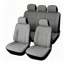 5pcs/Set Car Seat Covers, Suitable For Sedan, SUV And Van, Includes: 2 Front Seat Covers, 1 Backrest Cover, 1 Rear Seat Cover And 5 Headrest Covers. Available In Pink, Red, Purple And Gray, Suitable For All Seasons, Dust And Stain Resistant, Specially Designed For Cute Ladies - Multicolor - View 9