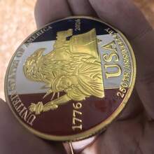 Purchase Sports And Outdoor Medals And Commemorative Coins, Eagle Challenge Coins Metal Badges, Lucky Coins Commemorative Coins Collectibles, Christmas And Halloween Gifts - 金色 - 查看 2