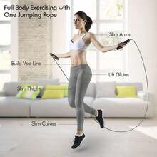 1pc New Adjustable Steel Wire Jump Rope, Tangle-Free Fitness Training Equipment For Home Workout - Multicolor - View 5