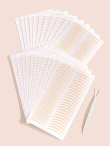 3片橄榄形双眼皮贴 + 3片月牙形双眼皮贴 - 米色 - 查看 4