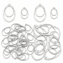 10个不锈钢镂空水滴吊坠，简约时尚精致镂空吊坠，手链项链耳环DIY饰品制作配件 - 水滴鏤空吊墜 - 查看 2
