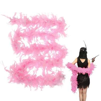 Pink Feather Python - A DIY Fluffy Feather Python Outfit And Accessories For Women, Suitable For Girls To Use During Christmas Fairs, Dances Or Wedding Parties.
