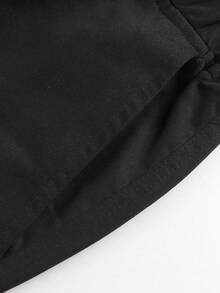4-7 Years Old Boys Black Side Pocket Cargo Pants Loose Casual Sports Long Pants Children All Season - Black - View 5