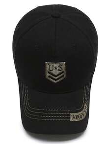 1顶迷彩刺绣字母棒球帽，透气可调节高尔夫网球遮阳帽，户外夏季时尚弯檐帽 - 多色 - 查看 2