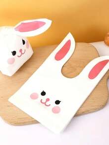 20PCS Easter Theme Cute Cartoon Jewelry Candy Biscuits Storage Gift Bags Baking Stickers Gift Packaging Bags - A - View 7