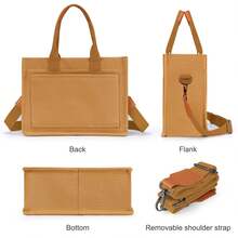 Large Capacity Canvas Tote Bag For Women,Women's Bags Crossbody Bags Work Laptop Tote Bag Large Handbags Purse, With Zipper Closure & Individual Compartments For Work College For Teacher & Nurse Crossbody Work Bible Messenger Purse Bag With Pockets - 棕 - 查看 6