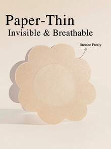 100PCS Women Flower Shape Disposable Nipple Covers, Invisible Adhesive Breast Petals For Strapless & Backless Dresses - Multicolor - View 5