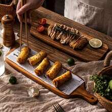 1 件装木质砧板，带手柄，可用于切肉、奶酪、面包和蔬菜，厨房用具，感恩节和圣诞节礼物 - 1pcs木質砧板 - 查看 1