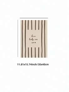 1pc Frameless "How Lucky We Are" Daily Quote Vintage Brown Striped Wall Art - Cozy Inspirational Decor Suitable For Bedroom, Dorm, Home Office, Classroom, Room Decor, Decoration, Bedroom Decor, Wall Art - Stripe - View 13
