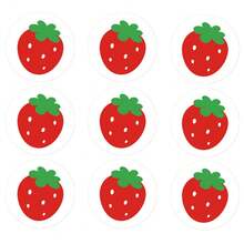 500pcs/Roll Strawberry Stickers, Summer Strawberry Labels, Summer Stickers, Handmade Non-Adhesive Labels For Gift Packaging, Giveaways, Gift Wrapping Seals, Baking Sealing Stickers, Dessert Packaging Labels - Strawberry - View 5