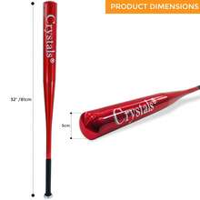 Crystals 32 Inch Heavy Duty Metal Baseball Bat Aluminum Alloy Non-Slip Grip Training Bat - Red - View 2