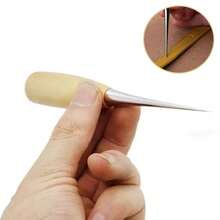 1件装皮革手工缝纫锥工具皮革工艺打孔工具木柄钢锥工艺缝纫皮革工具 - 1 - 查看 1