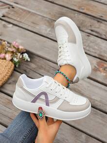 2026新款透气百搭休闲白色运动鞋，春秋季鞋款 - 白色 - 查看 3