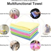 Bath Towel Cat & Dog Super Absorbent Easy Clean Multi-Purpose Suede-Like Material 2 Pack Premium Dog Drying Towel Super Softer Reliable Quality Sleeke Grooming Pet - one-size - View 3
