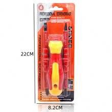5-In-1 Interchangeable Insulated Screwdriver Set, PH1/PH2 Multifunctional Screwdriver, Electrician Slotted & Bit Tool Kit - Insulated Screwdriver - View 4