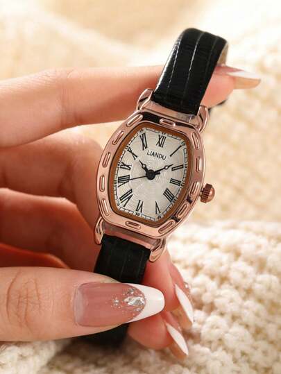 LIANDU 1 件时尚简约休闲女士 PU 皮革手表，适合日常佩戴、商务场合，也是节日、周年纪念日、生日的理想礼物。
