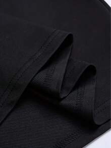 1 camiseta casual para hombre con el estampado "Tengo dos títulos: papá y abuelo".Tiene cuello redondo, mangas cortas y corte regular.Hecho de puro.Perfecto para regalos del Día del Padre y para uso diario. - Negro - Ver 4