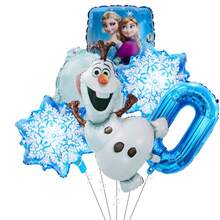 DOBBLE Bộ 6 bóng bay số Anna bằng giấy bạc, trang trí tiệc Anna & Olaf cho sinh nhật, Giáng sinh. - A - Xem 13