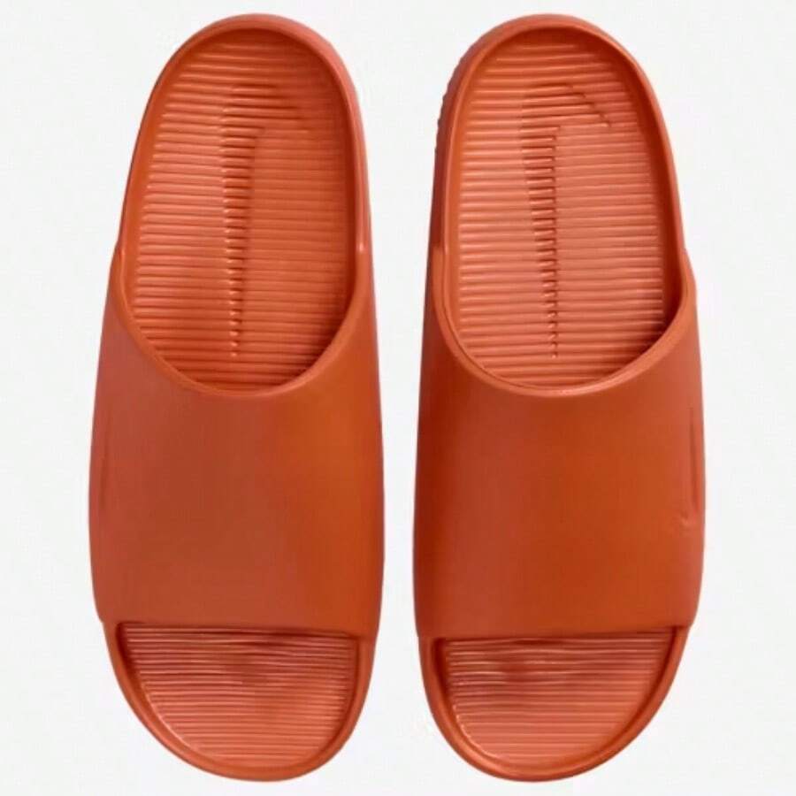 Nike Calm Slide Sandals Men's Black FD4116-001 | Pool & Beach Ready, Recovery Comfort - Burnt Orange - View 1