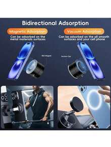 Foldable Phone Holder, Strong Magnetic Car Phone Mount, Dashboard Phone Holder, 360° Rotating Vacuum Suction Cup, GPS Bracket - Multicolor - View 7