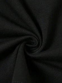 Fashion 2PC Set - Streetwear  Dark Skull Pattern Printed T-Shirt+Shorts, 100% Polyester Fiber, Breathable And Comfortable Streetwear Set - Black - View 5