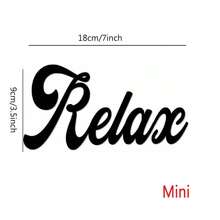 HELLOYOUNG 3 Pieces Relaxing Time Metal Wall Decoration, Bathroom And Bedroom Decoration, Suitable For Room Decor, Room Decor, Wall Decor, Home Decor, Bathroom Decor, Coffee Bar Essentials, Wall Art - 黑色 - 查看 11