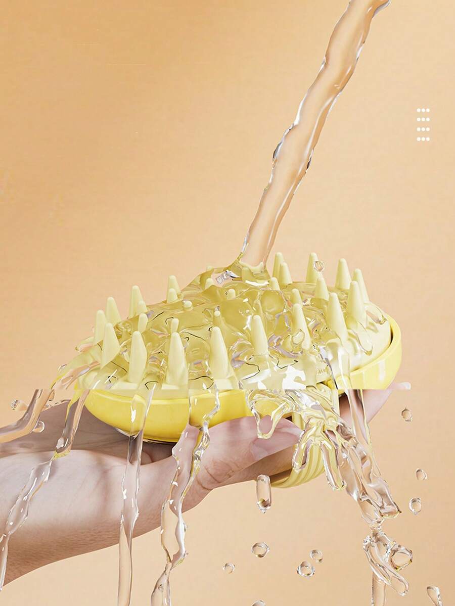 Pet Shampoo Dispensing Bath Brush, Dog & Cat Grooming Tool For Washing, Massaging & Shedding Control