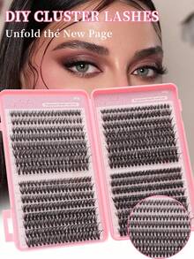 640pcs Eyelash Clusters, D Curl, 640pcs Individual Eyelash Bundles 30D+40D+50D+60D Curl 8-16mm, DIY Eyelash Bundles Natural Appearance & Ultra-Thick & Smart & Ultra-Soft & Ultra-Light Reusable Individual Segmented False Eyelashes Eyelash Extension Kit, Suitable For Beginners, Daily Life & Wedding & Date & Party & Music Festival & Halloween Use Lash Clusters, Eyelash Clusters, Individual Eyelashes, Lashes, Fake Lashes - D - View 7