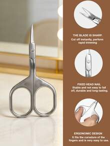 J·FOCUS Stainless Steel Nail Clippers, Slightly Upturned Tips, Sharp Blades And Sturdy Rivets, Ergonomic Handle For Trimming Nails, Eyebrows, Etc., Portable Beauty Tool For Nail Salons And Daily Use, Suitable For Beauty Enthusiasts And Manicurists, Perfect Mother's Day Gift - Perak - View 5