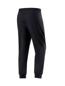 男士真丝速干透气抽绳腰带拉链口袋跑步骑行健身休闲裤 - 黑色 - 查看 2