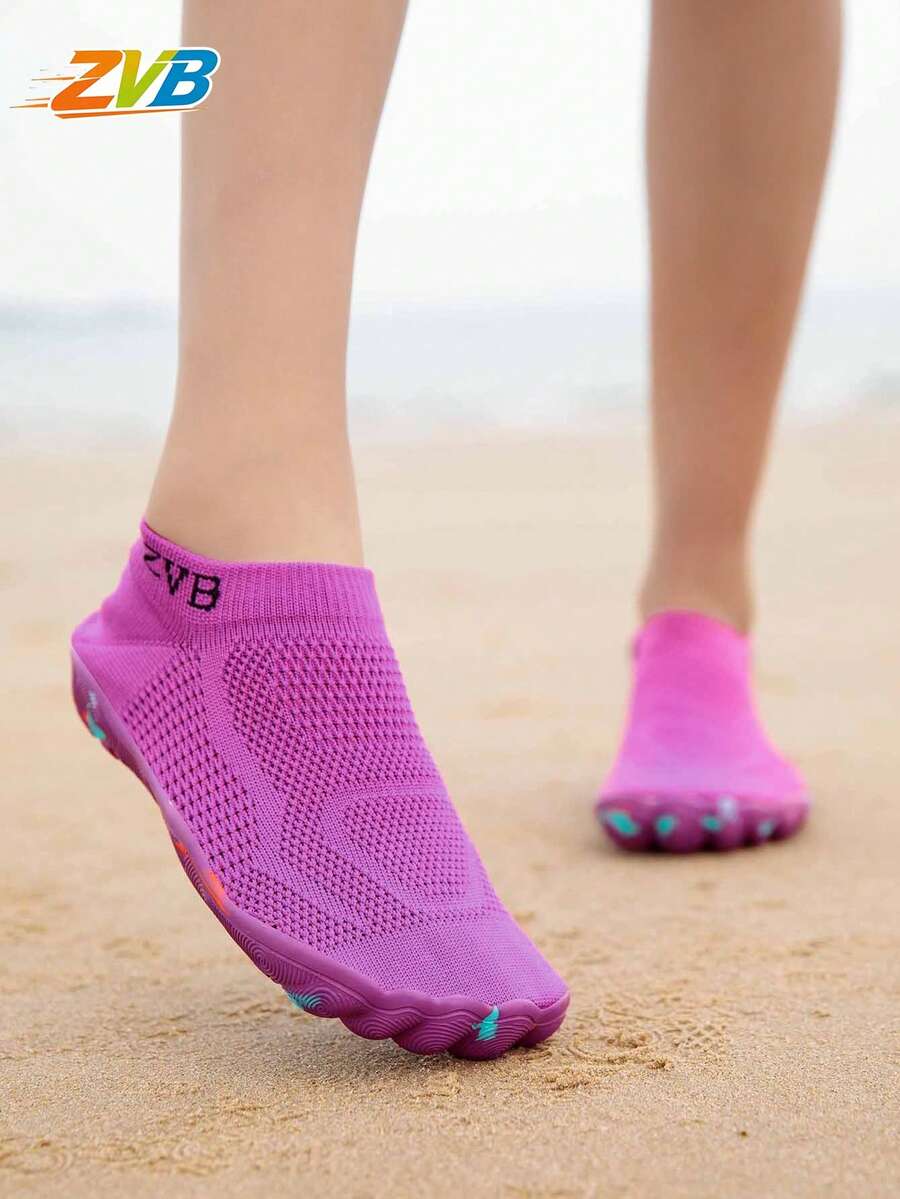ZVB 情侣水鞋适合赤脚爱好者，软底女士沙滩鞋，适合游泳、潜水、户外速干夏季凉鞋、钓鱼水鞋，防滑透气