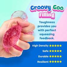 Texture Ball Malt Sugar Squeeze Toy, Stress Relief Soft Ball For Adults And Kids, Prank Party Gift, Fun Joke Squeeze Toy - 單件裝,大 6 公分 - 藍色 - 查看 7