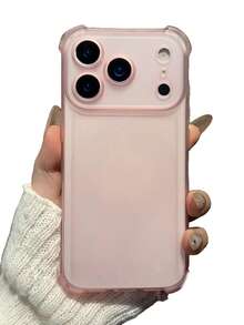 Luxury Matte Transparent Shockproof Protective Case, Suitable For IPhone 17 17 Pro Max, 17 Pro, 17, 16 Pro Max, 15, 14, 13, 12 Pro Max, 11, Anti-Drop Back Cover - Transparent Powder - View 3