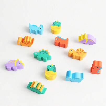 Bộ 12 cục tẩy hình khủng long kỷ nguyên mới, hình hoạt hình mini dễ thương với thiết kế đẹp mắt và vui nhộn, quà tặng lễ hội, quà tặng học sinh.