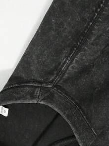 Disney Official Licensed Mickey Mouse Epcot Theme Park Double Sided Print T-Shirt, 220g Washed Oversized Short Sleeve Crew Neck Soft Breathable Streetwear Top Gift For Men Women Teens - 黑色 - 查看 5