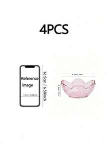 2/4/6/10pcs Mini Cherry Blossom Sauce Dish Set, Pink Cherry Blossom Crystal Plastic Appetizer Plates, Dipping Bowls, Tasting Dishes, Serving Plates, Condiment Dishes, Small Bowls, Ice Cream Snack Soy Sauce Dishes - Multicolor - View 11