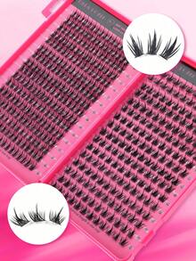 Manga Fairy Cluster Lashes, Reusable Individual Eyelash Clusters For Beginners, Portable Anime Style Lashes For Daily Vacation Cosplay Makeup, Mother's Day Gift - Rose Red - View 7