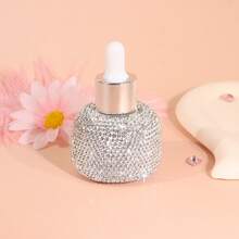 30ml Botella de gotero de vidrio con adorno de rhinestones recargable y de tamaño de viaje, adecuada para aceites esenciales, sueros, perfumes, colonias, aceites corporales, protector solar - Diamante - Ver 14