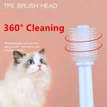 1 Bàn chải đánh răng mềm cho mèo, dụng cụ chăm sóc răng miệng nhẹ nhàng, vật dụng thiết yếu cho việc chăm sóc thú cưng, quà tặng Ngày của Mẹ. - Nhiều màu - Xem 4