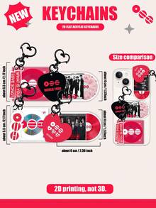 K-POP钥匙扣，ARMY OT7，ARIRANG，2D专辑纪念亚克力钥匙扣，覆有塑料保护膜，双面印刷，Y2K钥匙扣，K-POP钥匙扣，可爱亚克力钥匙扣，2D钥匙扣挂件，钥匙扣挂件礼物，精美钥匙扣，送给朋友的礼物，送给朋友的特别礼物 - 2D平面亞克力(需自行撕膜) - 查看 2